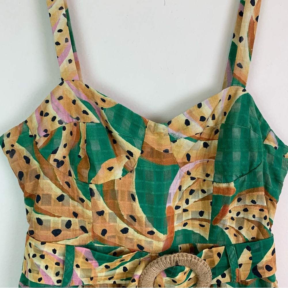 FARM Rio Green Banana Print Sundress with Yellow Accents - Picture 6 of 16
